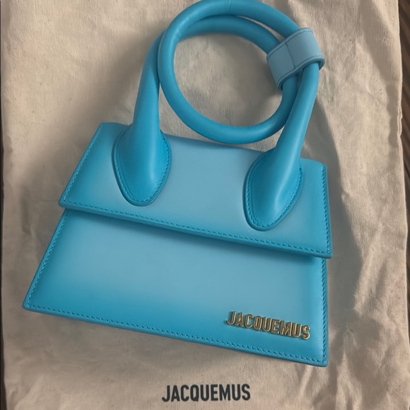 Jacquemus Blue Mini Bag with Geometric Design - Picture 1 of 4